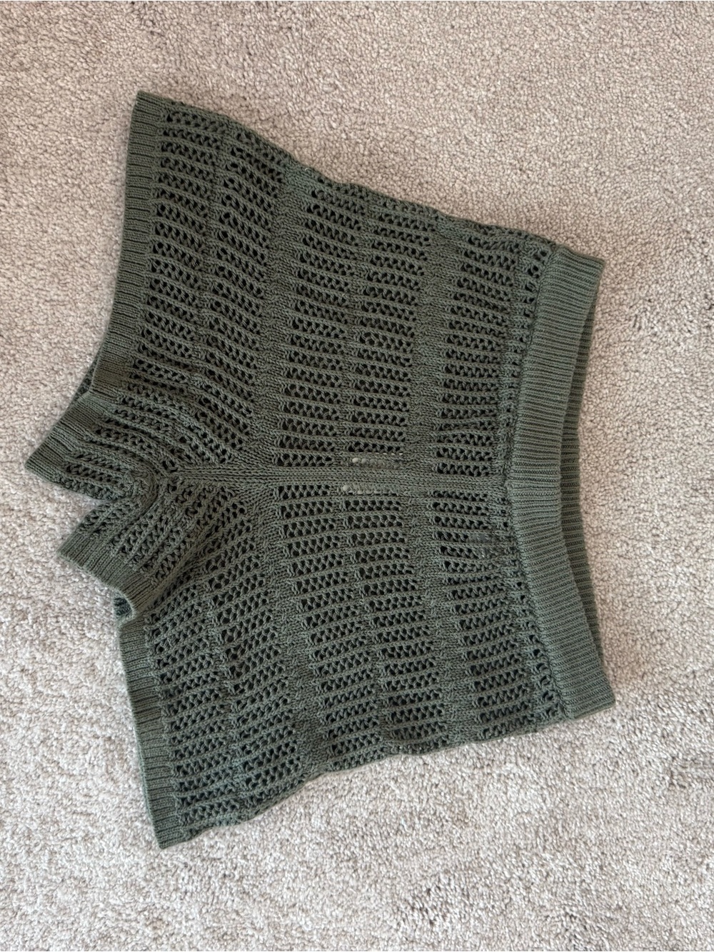 aerie Olive Green Knit Pullover Swim Shorts
